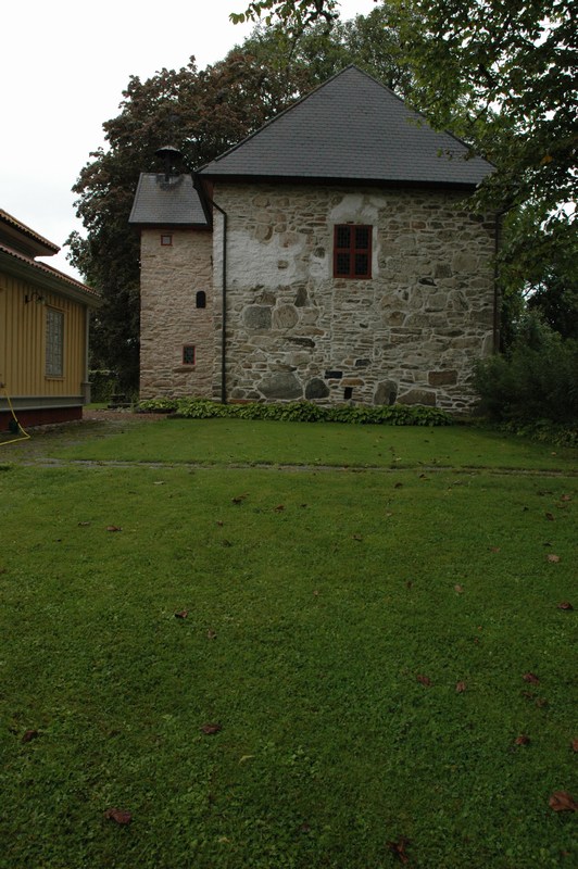 Vinsarps herrgård, stenhuset. På fasaden mot SO syns spår av en igensatt öppning från tiden  då byggnaden fungerade som spannmålsmagasin.