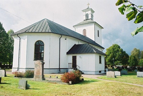 Ambjörnarps kyrka sedd från nordöst.