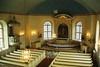 Kyrkorummet i Revesjö kyrka, sett från läktaren