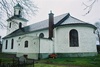 Östra Frölunda kyrka med vidbyggd sakristia åt söder, från SÖ.
