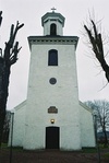 Östra Frölunda kyrka, tornets västfasad.