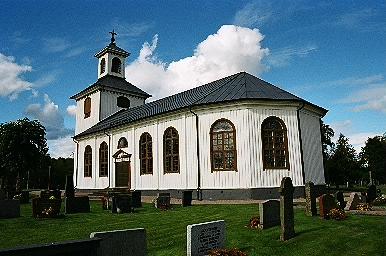 Mjöbäcks kyrka sedd från SÖ.