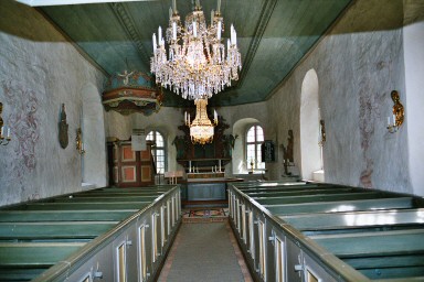 Interiör av Molla kyrka. Neg.nr. B961_025:19. JPG.