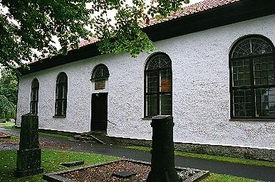 Nordfasaden på Fritsla kyrka, från NV.