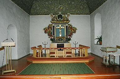 Koret i Skene kyrka, från V.