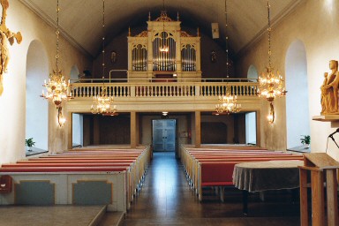 Interiör av Kullings-Skövde kyrka. Neg.nr. B961_046:19. JPG.
