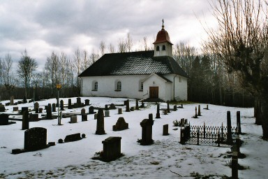 Kvinnestads kyrka och kyrkogård. Neg.nr. B961_057:13. JPG. 