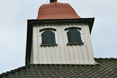 Gaveltorn på Kvinnestads kyrka. Neg.nr. B961_057:15. JPG. 