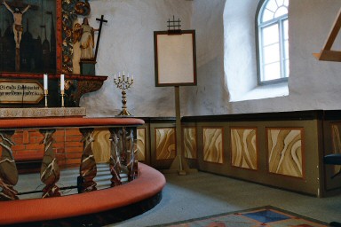 Korbänkar i Kvinnestads kyrka. Neg.nr. B961_056:05. JPG.