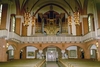 Gustav Adolfs kyrka sedd mot orgelläktaren i väster.