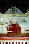 Målsryds kyrka, interiör, vy från koret mot orgeläktaren.