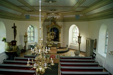 Interiör Bergs kyrka, vy mot koret.  Neg nr 02/128:29.jpg
