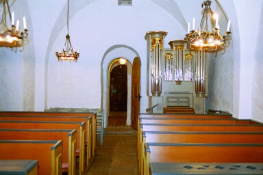 Våmbs kyrka, vy mot orgeln . 
Neg nr 02/173:14.jpg
