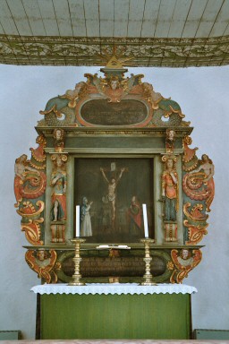 Altaruppsats i Levene kyrka. Neg.nr. 04/149:07. JPG.