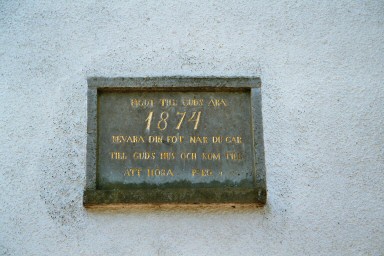 Minnesplatta på Fyrunga kyrka. Neg.nr. 04/130:19. JPG.