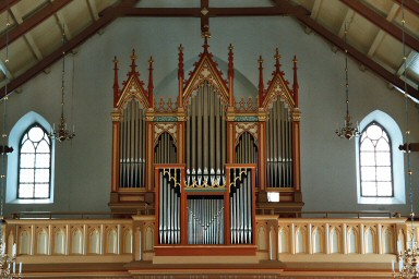 Orgelläktare i Vara kyrka. Neg.nr. 04/105:24. JPG.