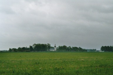 Ryda kyrka och prästgård, belägna på Varaslätten. Neg.nr. 04/127:21. JPG.