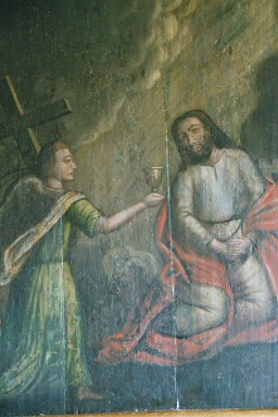 Detalj av altaruppsats i Slädene kyrka. Neg.nr. 04/151:15. JPG.