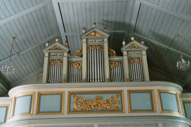 Orgel i Tråvads kyrka. Neg.nr. 04/118:01. JPG.