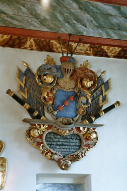 Hiertas huvudbanér i Laske-Vedums kyrka. Neg.nr. 04/120:16. JPG.