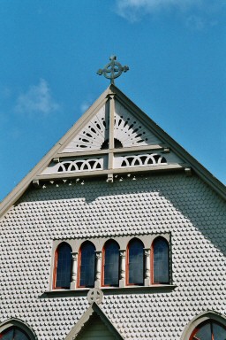 Korsarmsgavel på Bjurbäcks kyrka. Neg.nr. 04/170:08. JPG. 