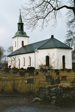 Exteriör av Hemsjö kyrka, uppförd 1859 av F W Scholander. Neg.nr. B961_077:19. JPG. 