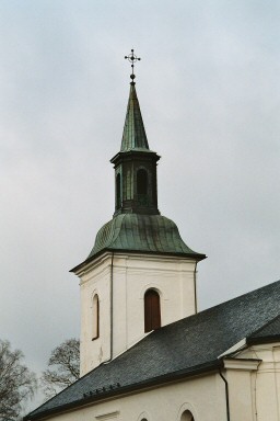 Exteriör av Hemsjö kyrka, torn. Neg.nr. B961_077:18. JPG. 