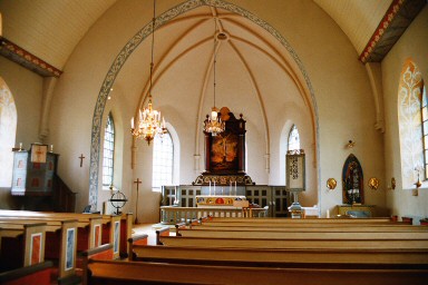 Halna kyrka, vy mot koret. Neg.nr 03/270:10.jpg