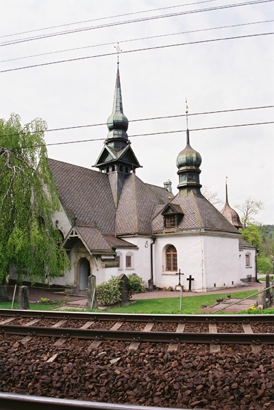 Lerums kyrka sedd från SÖ.