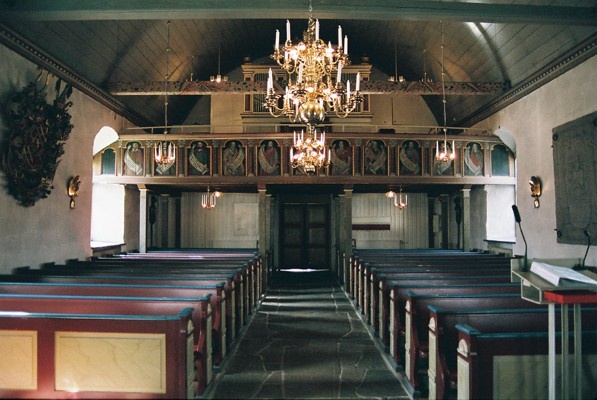 Kyrkorummet i Stora Lundby kyrka, från öster.