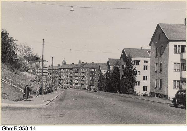 Eklandagatan i höjd med Lemansgatan, i gränstrakterna mellan Krokslätt och Johanneberg.