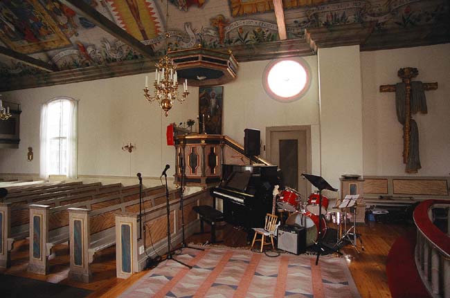 Del av koret i Träslövsläge kyrka.