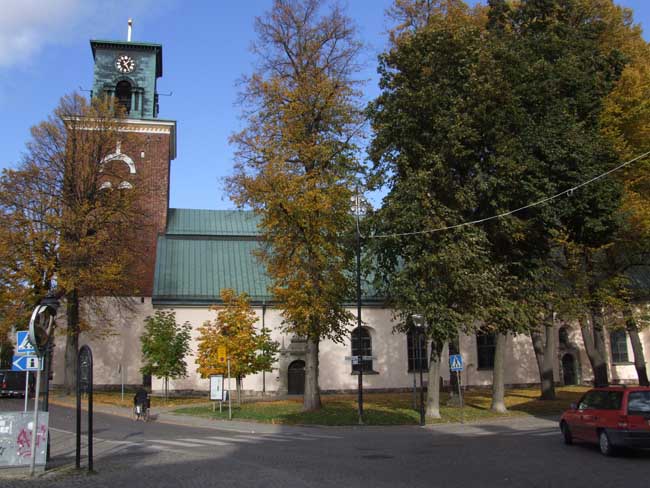 Sankt Nicolai kyrkoanläggning från syd