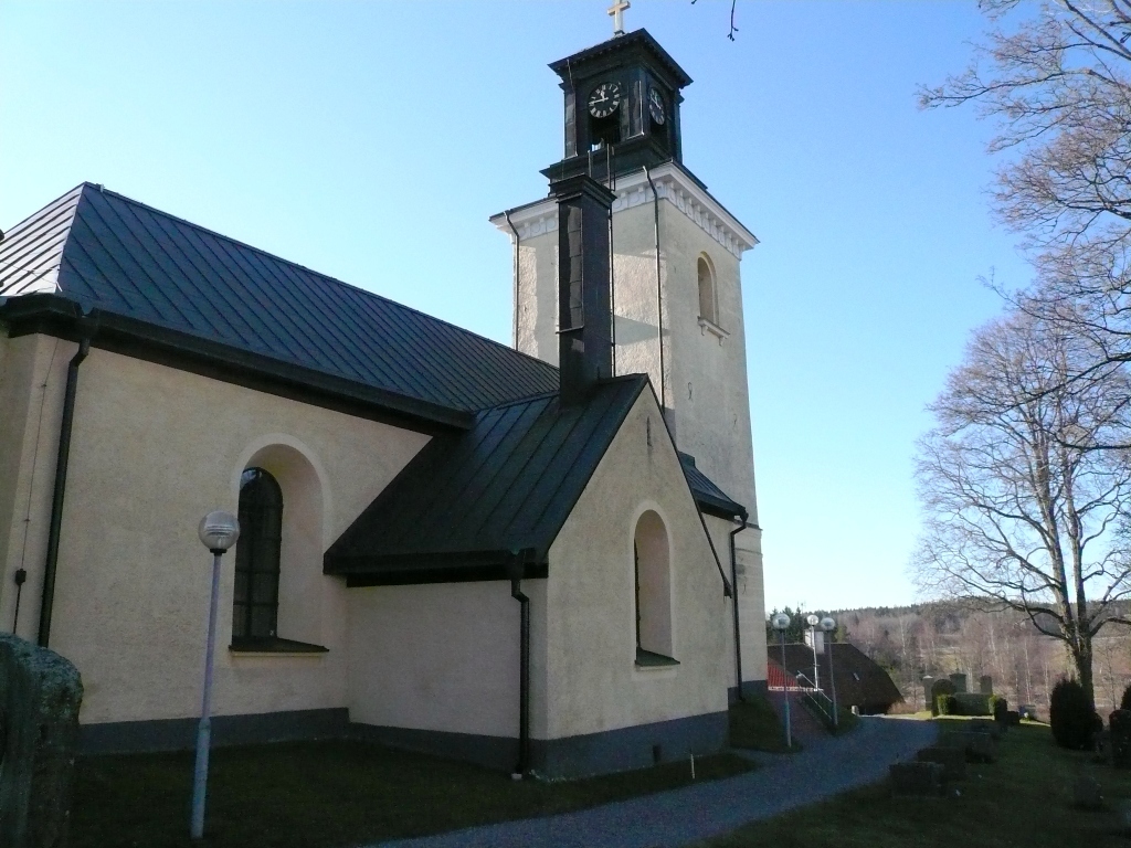 Turinge kyrka, norra sidan med sakristian