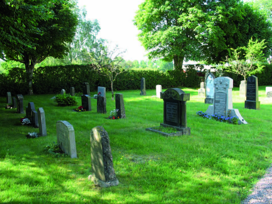 Kvarter A utgörs av ett rektangulärt område där gravstenarna är placerade i enkla linjer orienterade i nord- sydlig riktning.