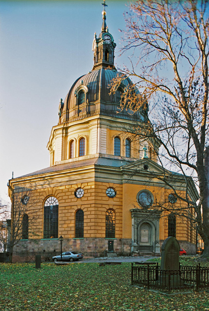 Hedvig Eleonora kyrka, exteriör från öster. 