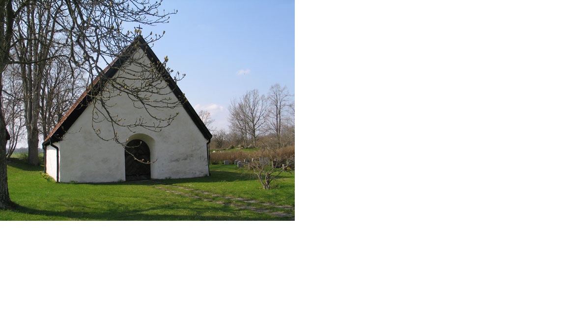 Det medeltida stenhuset i sydvästra delen av
kyrkogården används som bårhus. Huset kan med tanke
på hur den är uppförd vara lika gammal som kyrkan (KI
Arby kyrkog 089)