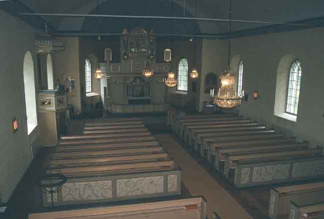 Kyrkorummet från orgelläktaren.