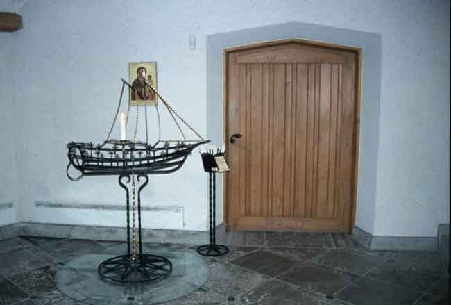 Siris kapell, koret öster om altaret. 