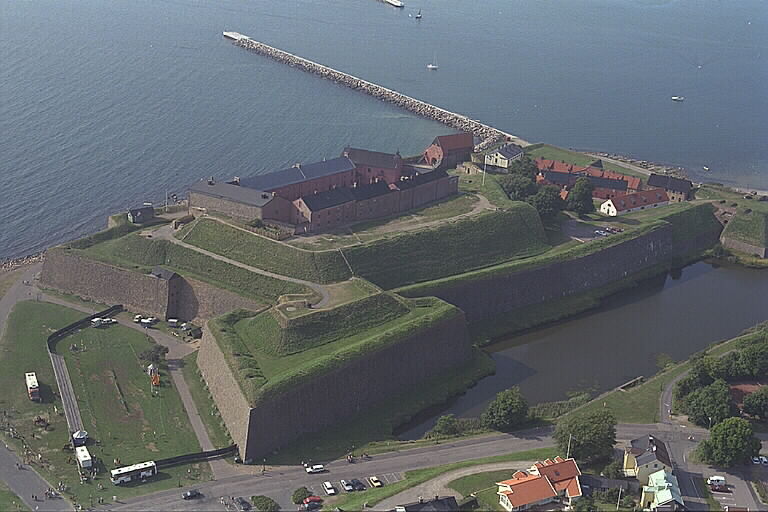 Varbergs fästning, flygbild.
