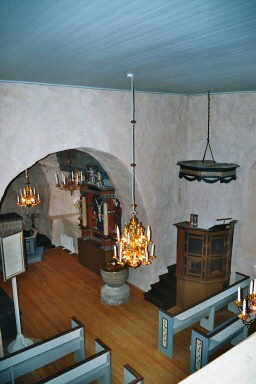 Interiör av Mjäldrunga kyrka. Neg.nr. B961_032:23. JPG.