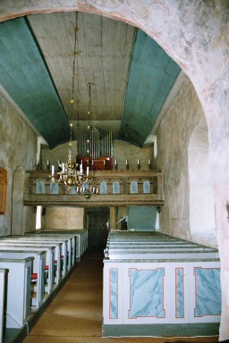 Eriksbergs gamla kyrka, interiör. Neg.nr. B961_024:03. JPG.